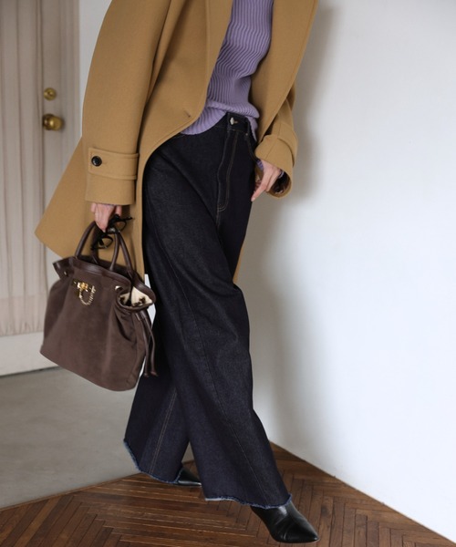 BABYLONE（バビロン）の「パイピングトート（トートバッグ・レディース・ブラウン/ブラック・フリー）」の3枚目の写真