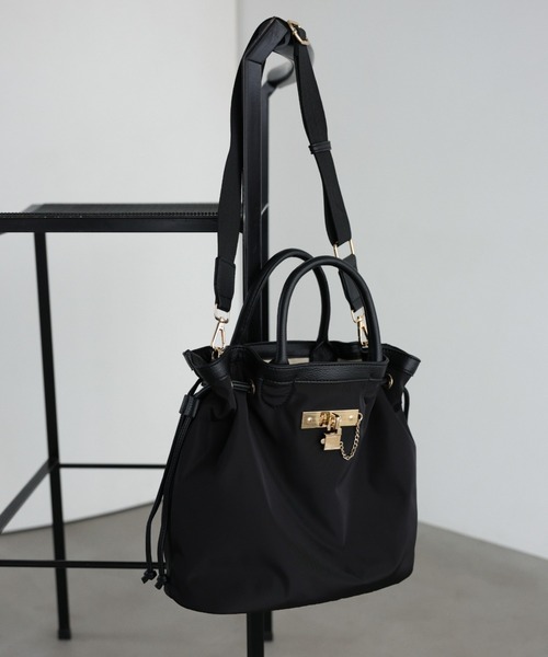 BABYLONE（バビロン）の「パイピングトート（トートバッグ・レディース・ブラウン/ブラック・フリー）」の14枚目の写真