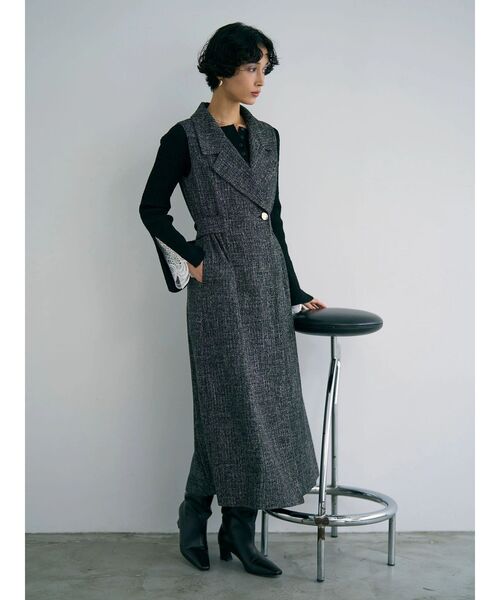 セール】ツイードメタルボタンテーラードジャンパースカート