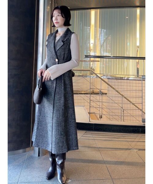 ツイードメタルボタンテーラードジャンパースカート（ワンピース