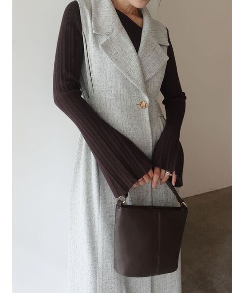 LAGUNAMOON（ラグナムーン）の「ツイードメタルボタンテーラードジャンパースカート（ワンピース・レディース・ライトグレー/ブラック・MEDIUM/SMALL）」の15枚目の写真