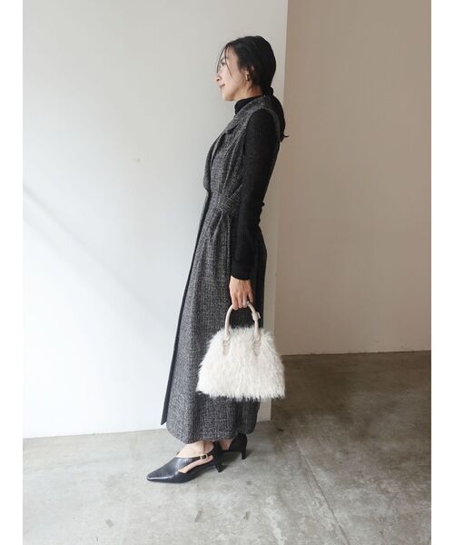 ツイードメタルボタンテーラードジャンパースカート（ワンピース