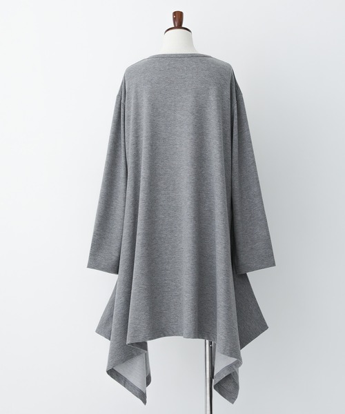 n'OrLABEL(ノアールレーベル)の「脇ヒラヒラTシャツ長袖(Tシャツ/カットソー・レディース・ブラック/ブルーグリーン/杢グレー・FREE)」の8枚目の写真