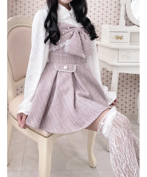 とってもドーリーなお姫様に】おリボンキラキラツイード