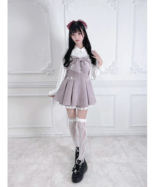 Ank Rouge(アンクルージュ)の「【とってもドーリーなお姫様に】おリボンキラキラツイードセットアップ(ワンピース・レディース・ピンク/ブラック・M)」の19枚目の写真