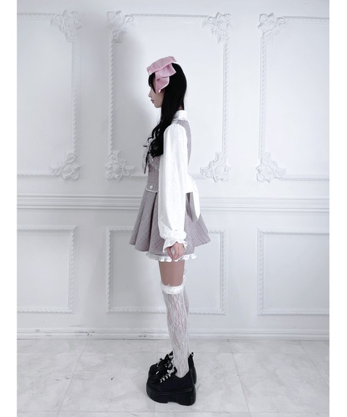 Ank Rouge(アンクルージュ)の「【とってもドーリーなお姫様に】おリボンキラキラツイードセットアップ(ワンピース・レディース・ピンク/ブラック・M)」の22枚目の写真