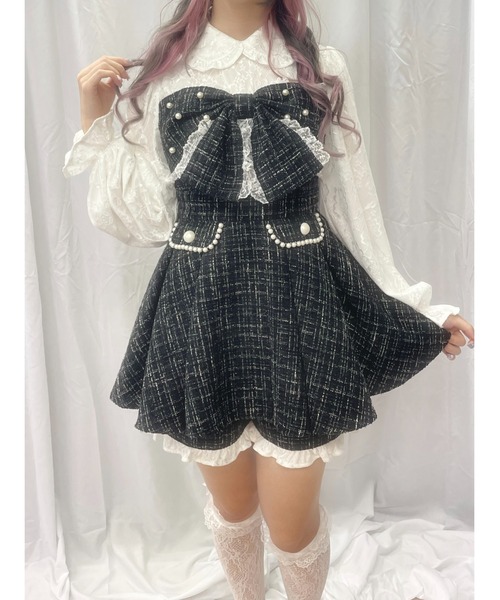 とってもドーリーなお姫様に】おリボンキラキラツイードセットアップ