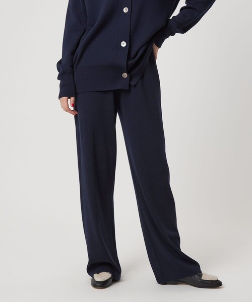 conte（コンテ）の「＜conte＞ウール ニットパンツ（その他パンツ・レディース・ブラック/ベージュ/ネイビー・36/38）」の3枚目の写真