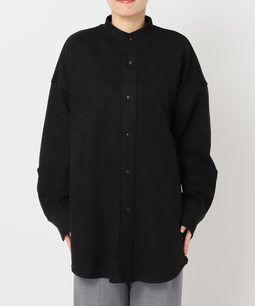 CITYSHOP（シティーショップ）の「FAUX SUEDE BAND CALLOR シャツ（シャツ/ブラウス・レディース・ブラック/ブラウン・FREE）」の10枚目の写真