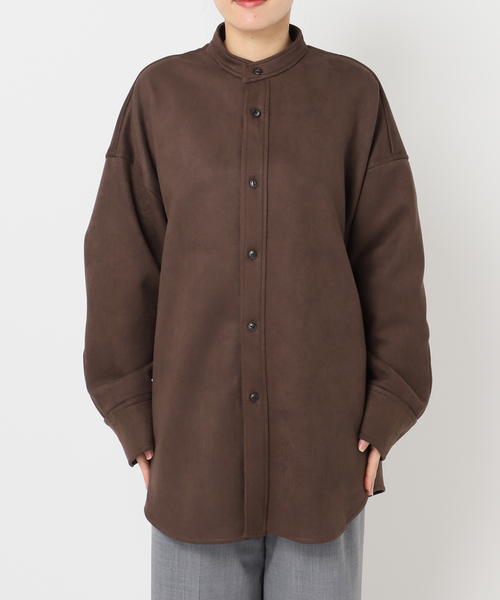 CITYSHOP（シティーショップ）の「FAUX SUEDE BAND CALLOR シャツ（シャツ/ブラウス・レディース・ブラック/ブラウン・FREE）」の18枚目の写真
