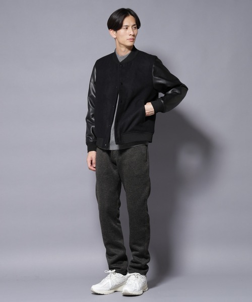 NANO universe（ナノユニバース）の「ニットフリースイージーパンツ(セットアップ可)（その他パンツ・メンズ・グレー/ブラック/ダークグレー・S/M/L/XL）」の5枚目の写真