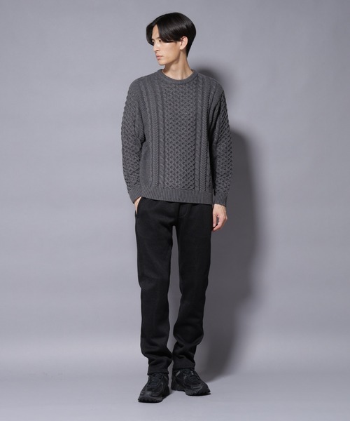 NANO universe（ナノユニバース）の「ニットフリースイージーパンツ(セットアップ可)（その他パンツ・メンズ・グレー/ブラック/ダークグレー・S/M/L/XL）」の19枚目の写真