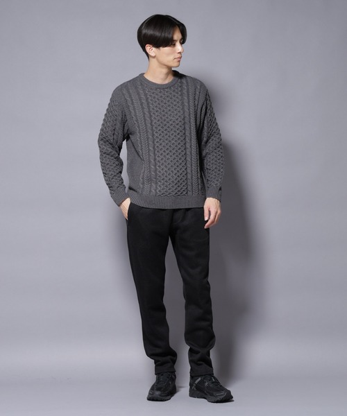 NANO universe（ナノユニバース）の「ニットフリースイージーパンツ(セットアップ可)（その他パンツ・メンズ・グレー/ブラック/ダークグレー・S/M/L/XL）」の21枚目の写真