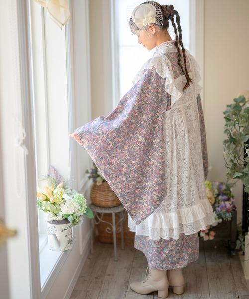 セール】レースエプロン着物ワンピース ジュニア（着物）｜Catherine