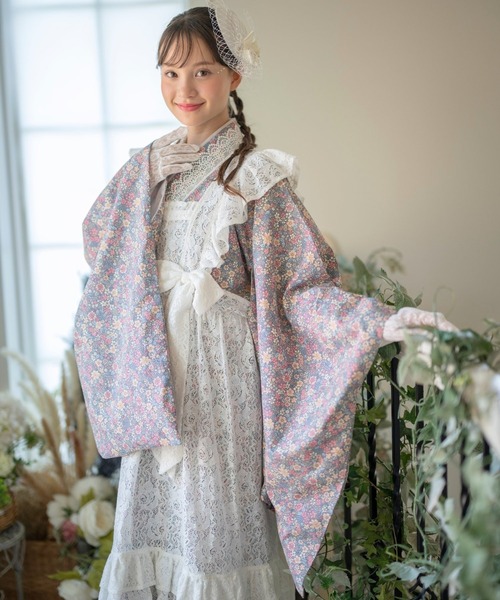 レースエプロン着物ワンピース ジュニア（着物）｜Catherine Cottage