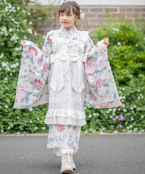 セール】レースエプロン着物ワンピース ジュニア（着物）｜Catherine