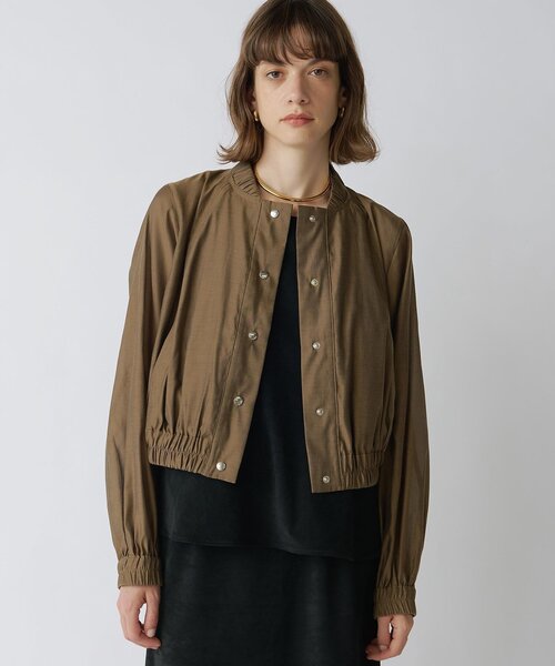 Drawing Numbers(ドローイング ナンバーズ)の「【Drawing Numbers】ナチュラルシアーブルゾン(ブルゾン・レディース・ベージュ/ブラウン・38)」の2枚目の写真