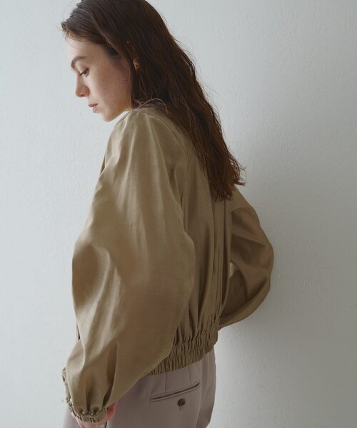 Drawing Numbers(ドローイング ナンバーズ)の「【Drawing Numbers】ナチュラルシアーブルゾン(ブルゾン・レディース・ベージュ/ブラウン・38)」の12枚目の写真