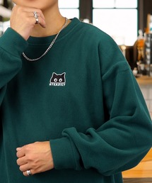 重ね着風スウェット トレーナー」に該当するグリーン・カーキ/緑色系の