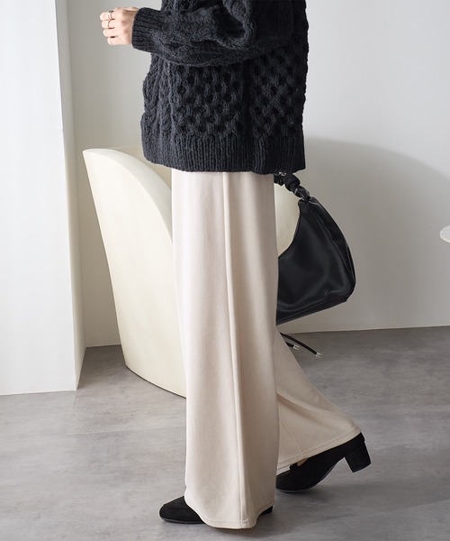 ReDial(リダイアル)の「ドロストイージーワイドパンツ(その他パンツ・レディース・ブラウン/アイボリー/ブラック・L/M)」の21枚目の写真