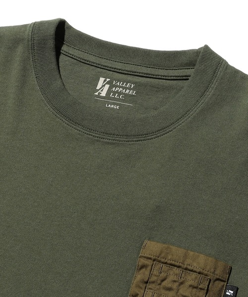 Valley Apparel(バレーアパレル)の「ユーティリティポケットTシャツ 長袖(Tシャツ/カットソー・メンズ・グリーン/ホワイト/ブラック・MEDIUM/X-LARGE/LARGE)」の9枚目の写真
