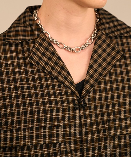 Forte（フォルテ）（フォルテ）の「Grid Check Open Collar Shirt/グリッドチェックオープンカラーシャツ（シャツ/ブラウス・メンズ・ブラック系その他/ブラウン系その他・M/L）」の19枚目の写真
