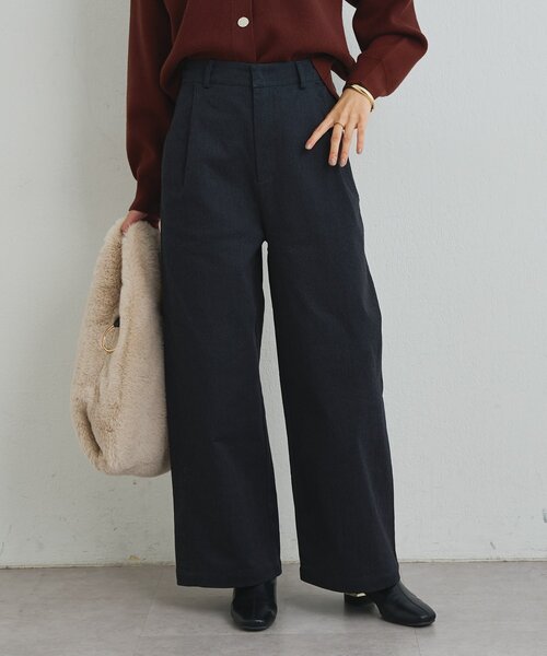 un dix cors(アンディコール)の「《デイリーに活躍◎》裏起毛デニムパンツ(デニムパンツ・レディース・ベージュ/ブラウン/チャコールグレー・FREE)」の2枚目の写真