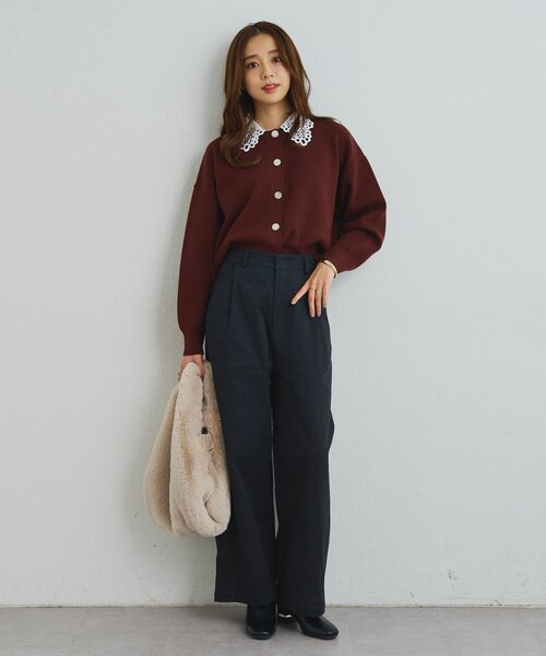 un dix cors(アンディコール)の「《デイリーに活躍◎》裏起毛デニムパンツ(デニムパンツ・レディース・ベージュ/ブラウン/チャコールグレー・FREE)」の9枚目の写真