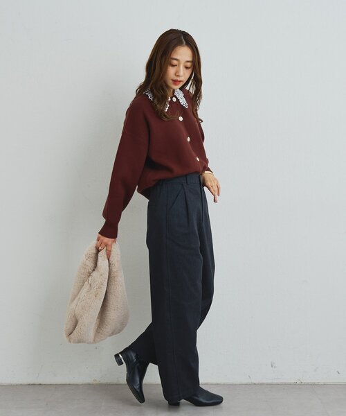 un dix cors(アンディコール)の「《デイリーに活躍◎》裏起毛デニムパンツ(デニムパンツ・レディース・ベージュ/ブラウン/チャコールグレー・FREE)」の10枚目の写真