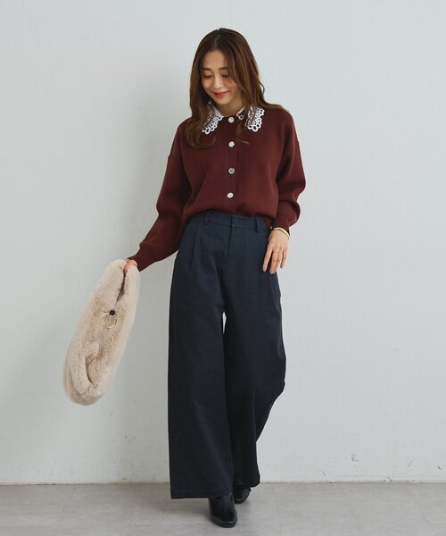 un dix cors(アンディコール)の「《デイリーに活躍◎》裏起毛デニムパンツ(デニムパンツ・レディース・ベージュ/ブラウン/チャコールグレー・FREE)」の12枚目の写真