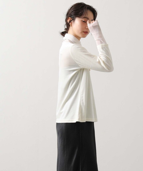 Gready Brilliant(グレディブリリアン)の「ベロア×シアータートル(Tシャツ/カットソー・レディース・アイボリー/ブラック/ブラウン/グレー・38)」の10枚目の写真