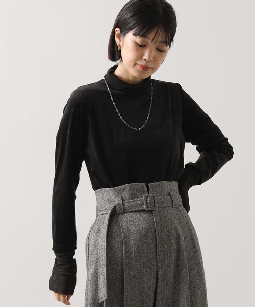 Gready Brilliant(グレディブリリアン)の「ベロア×シアータートル(Tシャツ/カットソー・レディース・アイボリー/ブラック/ブラウン/グレー・38)」の20枚目の写真