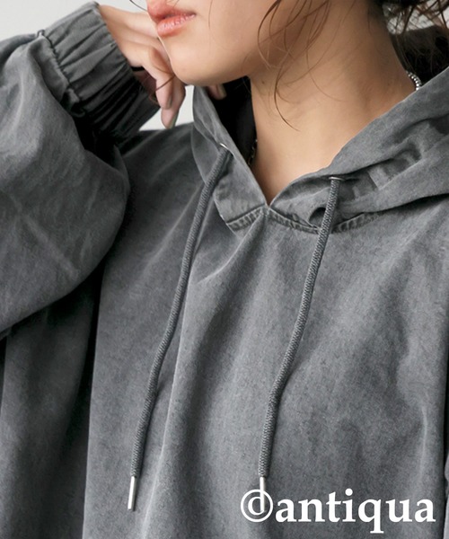 antiqua(アンティカ)の「パーカー(パーカー・レディース・チャコールグレー・ONESIZE)」の3枚目の写真