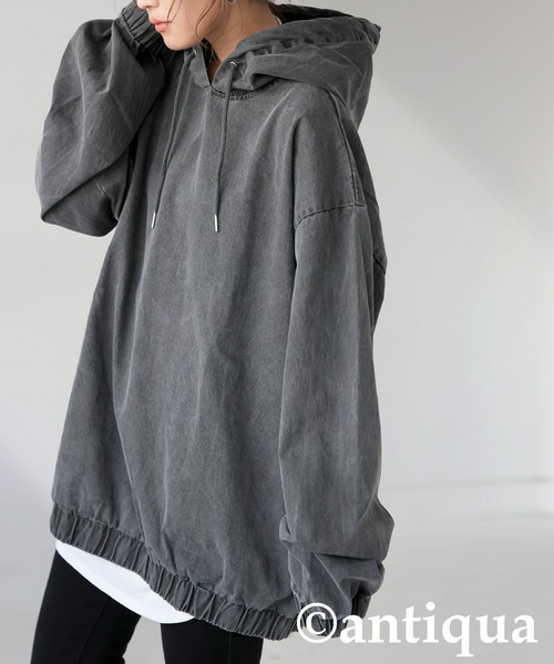 antiqua(アンティカ)の「パーカー(パーカー・レディース・チャコールグレー・ONESIZE)」の4枚目の写真
