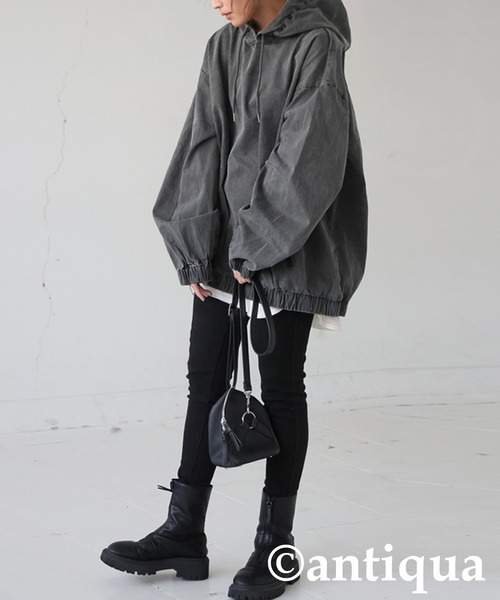 antiqua(アンティカ)の「パーカー(パーカー・レディース・チャコールグレー・ONESIZE)」の6枚目の写真