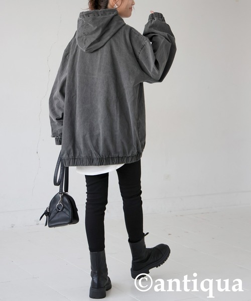 antiqua(アンティカ)の「パーカー(パーカー・レディース・チャコールグレー・ONESIZE)」の8枚目の写真