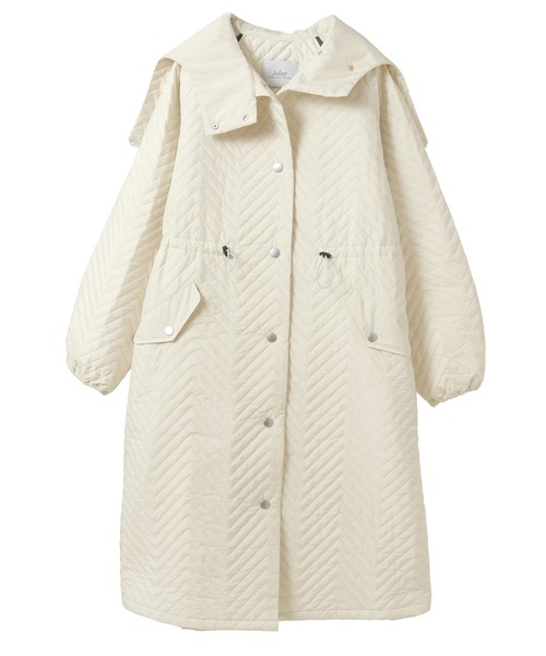 Julier Yoga and Relax（ジュリエヨガアンドリラックス）の「Julier soronaキルティングロングコート（その他アウター・レディース・オフホワイト・FREE）」の2枚目の写真