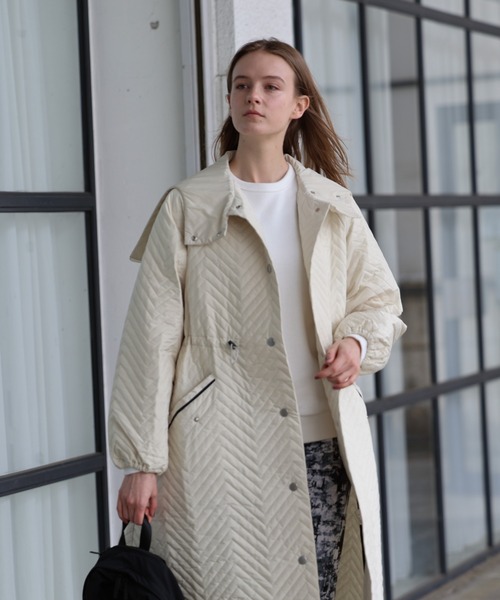 Julier Yoga and Relax（ジュリエヨガアンドリラックス）の「Julier soronaキルティングロングコート（その他アウター・レディース・オフホワイト・FREE）」の3枚目の写真