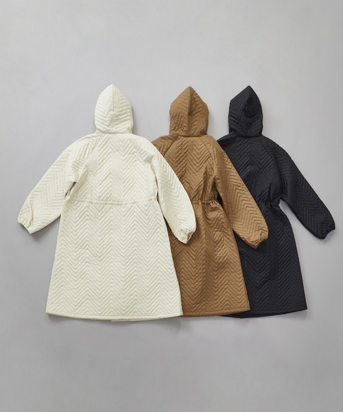 Julier Yoga and Relax（ジュリエヨガアンドリラックス）の「Julier soronaキルティングロングコート（その他アウター・レディース・オフホワイト・FREE）」の5枚目の写真