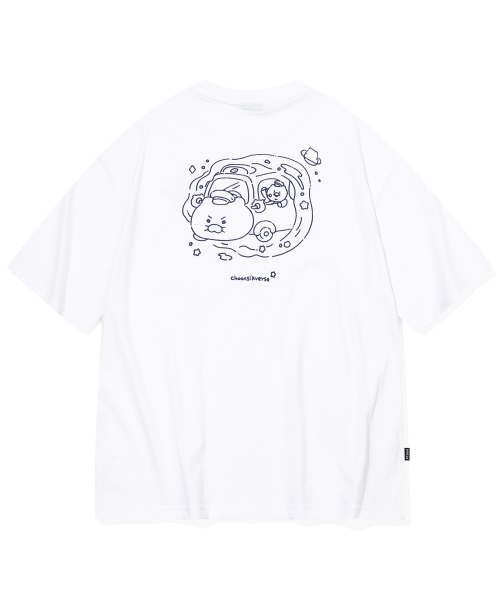 CPGN STUDIO（コンパーニョ）の「[CPGN x カカオフレンズ] ユニバースチュンシク刺繍半袖Tシャツホワイト（Tシャツ/カットソー・レディース・その他・LARGE/MEDIUM）」の3枚目の写真