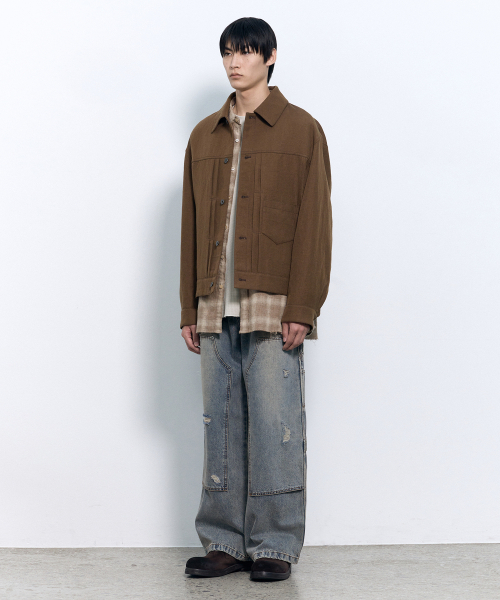 INSILENCE(インサイロンス)の「ヘンプウール TYPE1 ジャケット キャメルベージュ(デニムジャケット・レディース・その他・SMALL/MEDIUM/LARGE)」の3枚目の写真