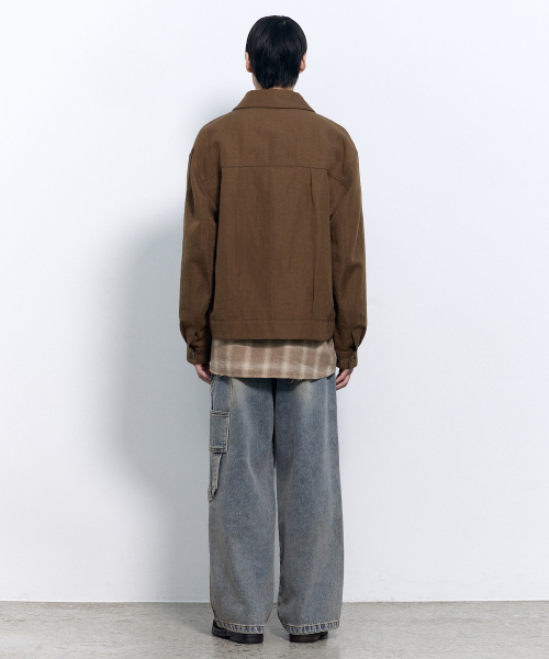 ヘンプウール TYPE1 ジャケット キャメルベージュ（デニムジャケット
