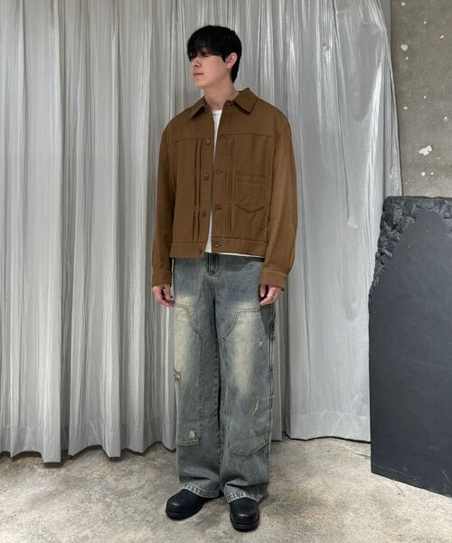 ヘンプウール TYPE1 ジャケット キャメルベージュ（デニムジャケット
