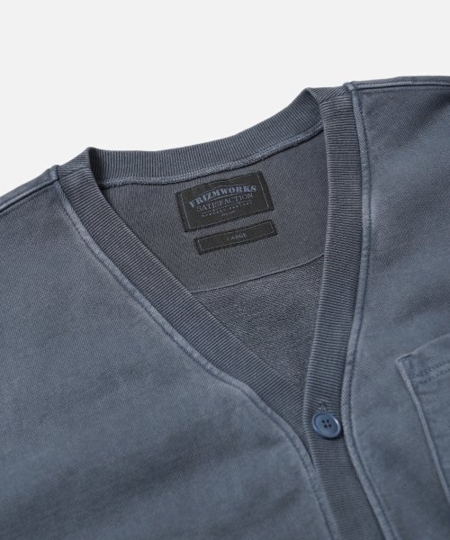 FRIZMWORKS(フリズムワークス)の「PIGMENT DYEING HEAVYWEIGHT CARDIGAN _ NAVY(カーディガン/ボレロ・メンズ・その他・MEDIUM/LARGE/X-LARGE)」の3枚目の写真