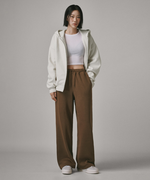 Verdnt（バーダント）の「(裏起毛)ベーシックワイドスウェットパンツ [モカ]（スウェットパンツ・レディース・その他・SMALL/MEDIUM/LARGE）」の5枚目の写真