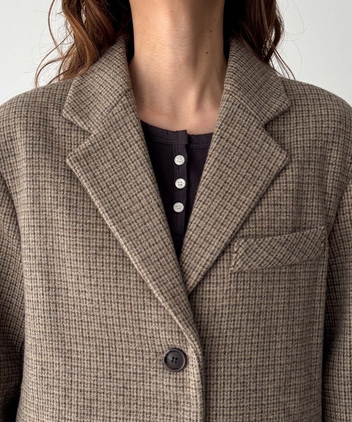 CANAL JEAN（キャナルジーン）の「El mar　チェックウールジャケット（テーラードジャケット・レディース・チェック・ONE SIZE）」の8枚目の写真
