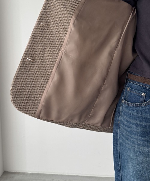 CANAL JEAN（キャナルジーン）の「El mar　チェックウールジャケット（テーラードジャケット・レディース・チェック・ONE SIZE）」の10枚目の写真