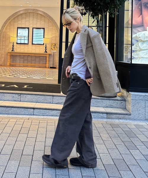 CANAL JEAN(キャナルジーン)の「El mar チェックウールジャケット(テーラードジャケット・レディース・チェック・ONE SIZE)」の9枚目の写真