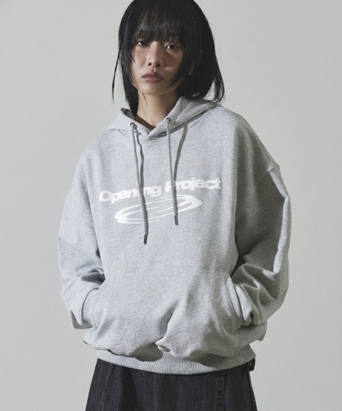 Opening Project(オープニングプロジェクト)の「w Identity Hoodie / ダブルアイデンティティ フーディ(パーカー・レディース・杢グレー/ブラック・S/M)」の2枚目の写真