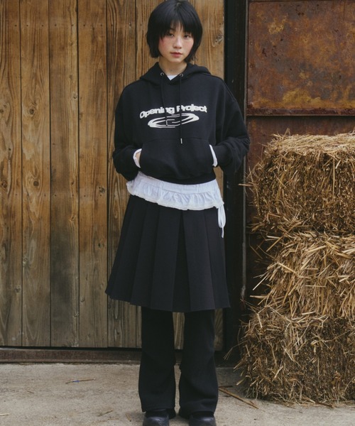 Opening Project(オープニングプロジェクト)の「w Identity Hoodie / ダブルアイデンティティ フーディ(パーカー・レディース・杢グレー/ブラック・S/M)」の1枚目の写真